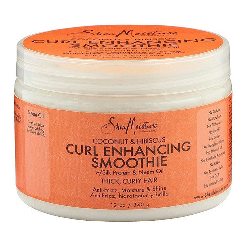 Shea Moisture Coconut And Hibiscus Curl Enhancing Smoothie For Thick and Curly Hair, 12 Oz